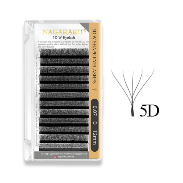 Pestañas W Mixtas 5D Nagaraku 0.07 D