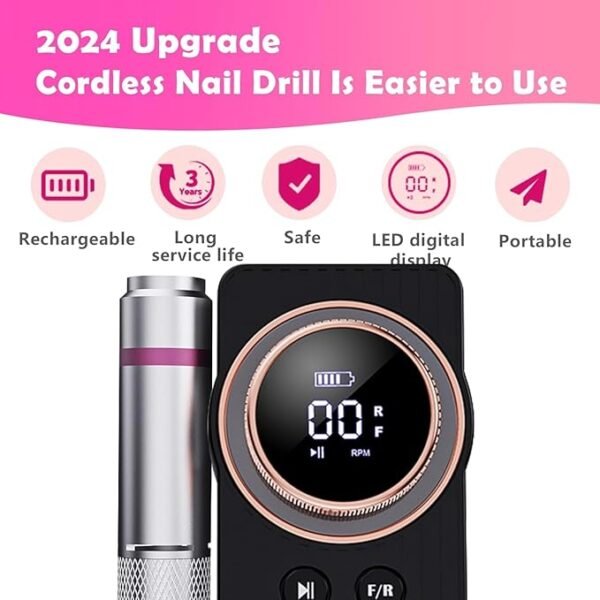 Drill 35,000 RPM con dirección hacia adelante/retroceso - Recargable e inalámbrico - Imagen 3